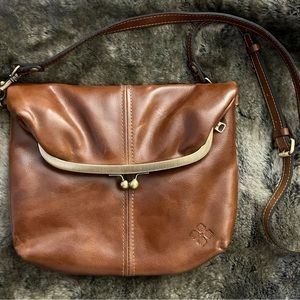 Patricia Nash Barsby Crossbody in Cognac Leather
